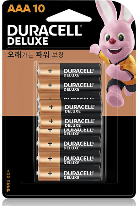 듀라셀 디럭스 알카라인 블리스터팩 AAA 건전지, 10개입, 1개