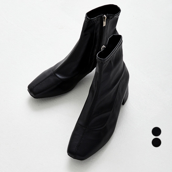 afinar 方頭踝靴 5cm