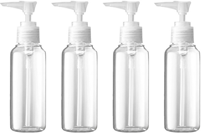 MEKO 圓形長嘴押瓶 100ml, 透明色, 4個