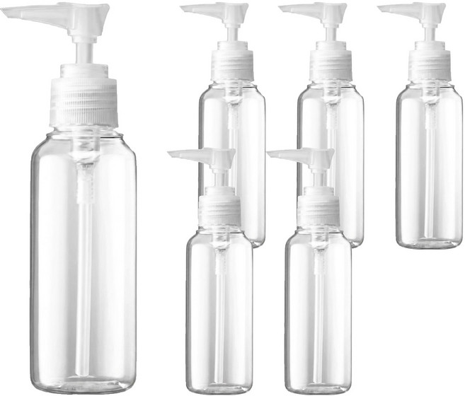MEKO 圓形長嘴押瓶 100ml, 透明色, 6個