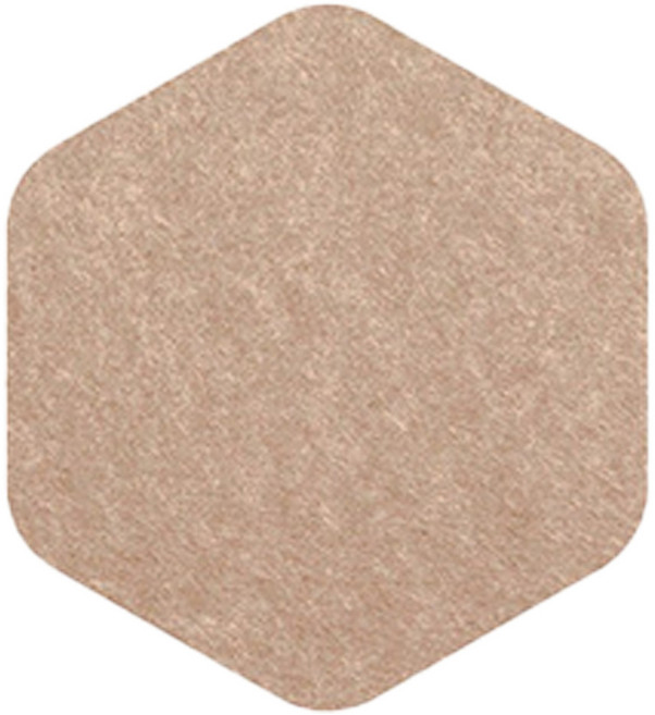 好物良品 單元體 羊毛氈壁掛留言板 六角形 卡其色, 12個
