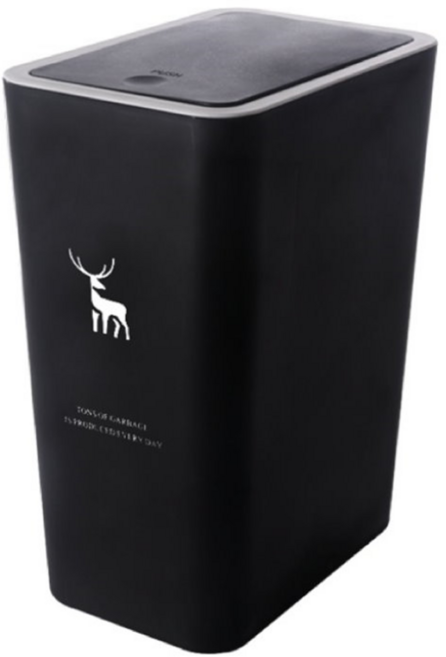 哩哩摳摳 LILIKOKO 北歐風垃圾桶, 黑鹿款