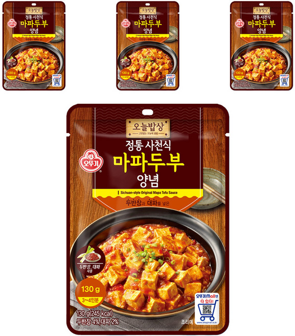오늘밥상 정통 사천식 마파두부 양념, 4개, 130g