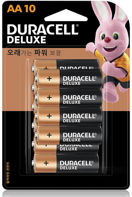 듀라셀 디럭스 알카라인 블리스터팩 AA 건전지, 10개입, 1개