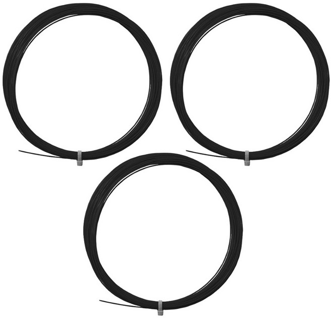 지앤와이 고탄성 배드민턴 라켓 스트링 거트, 블랙, 3개