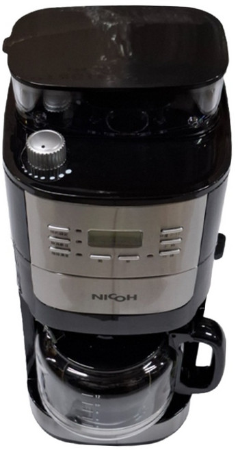 NICOH 美式研磨咖啡機 錐刀 2~12杯, NK-C012, 1個, 黑色