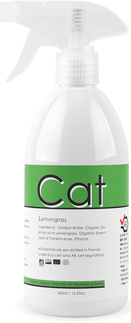 플로랩 프랑스 원료 고양이 탈취제 레몬그라스향, 500ml, 1개