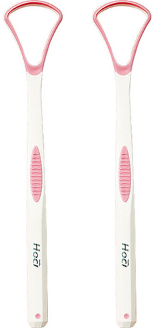 비즈온 생활필수품 혀 백태 설태 제거기 크리너 핑크, 10g, 2개