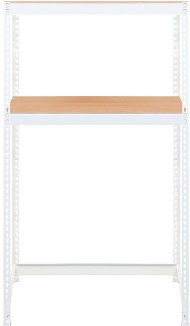 스피드랙 V2 세탁기 선반, 화이트 + 우드화이트, 2단