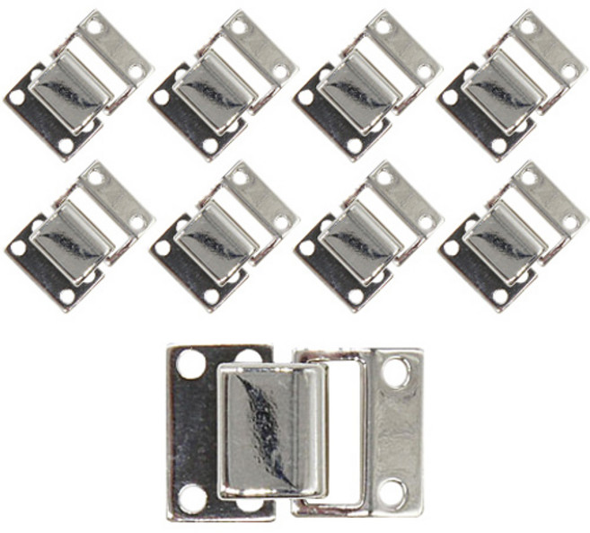 바지 치마 경첩 걸고리 후크 사각 니켈 11mm, 9개