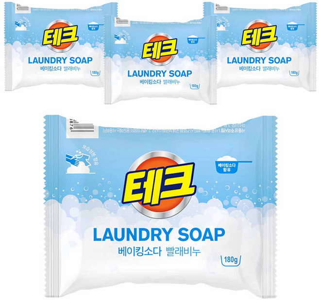 테크 베이킹소다 세탁비누, 180g, 4개