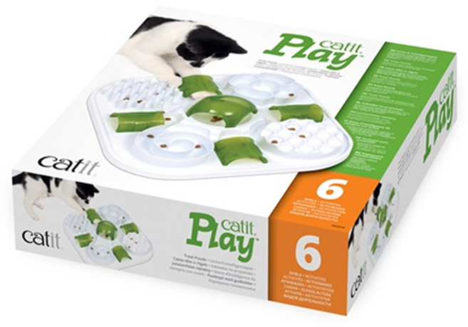 캣잇 플레이 트릿 퍼즐 고양이 장난감, 혼합색상, 1개