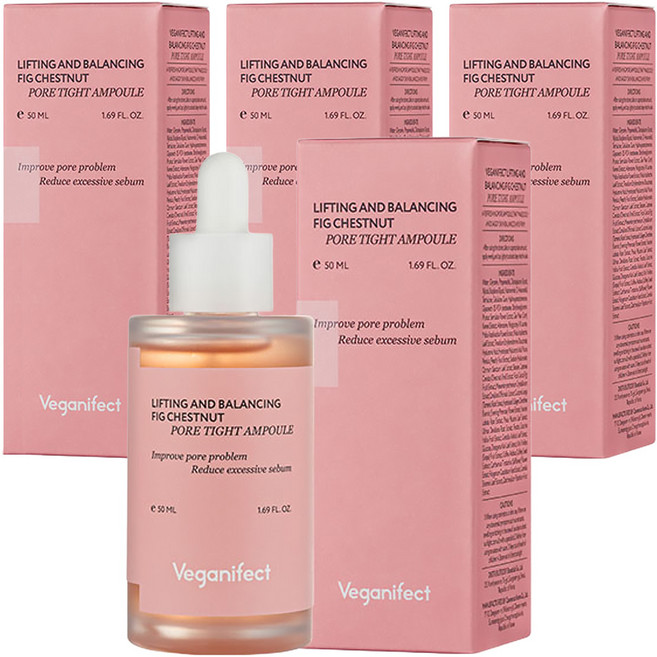 veganifect 拉提平衡無花果毛孔緊緻安瓶, 50ml, 4瓶