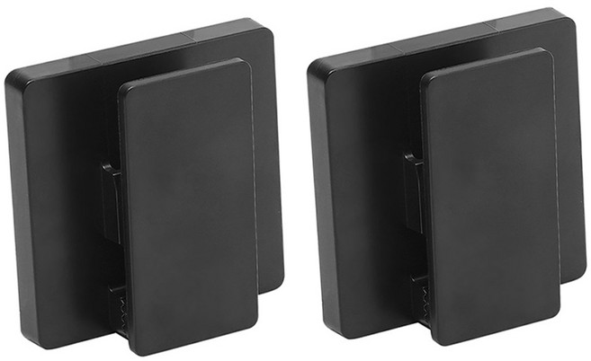 한봄누리 무타공 접착식 정리 수납 집게, 검정, 2개