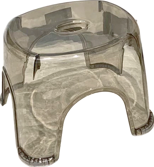 德利生活 壓克力板凳 小椅子 一般款 30 x 25 x 21cm, 灰色, 1個