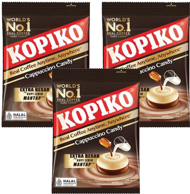 KOPIKO 咖啡牛奶風味糖果, 175g, 3袋