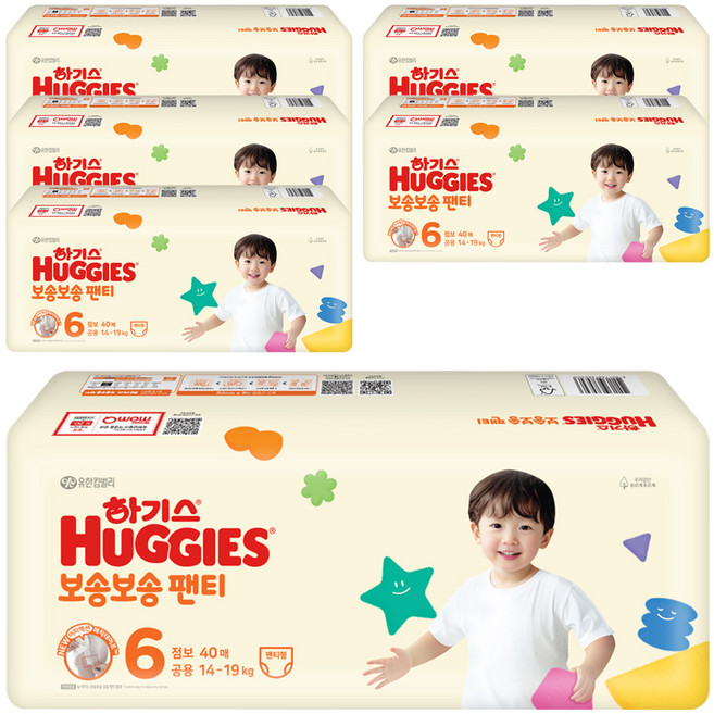 하기스 보송보송 팬티형 기저귀 공용, 6단계, 240매