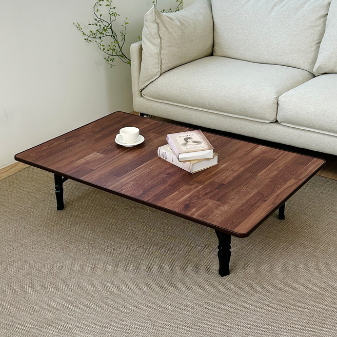 한일 국내제작 접이식 다용도 테이블, 브라운월넛