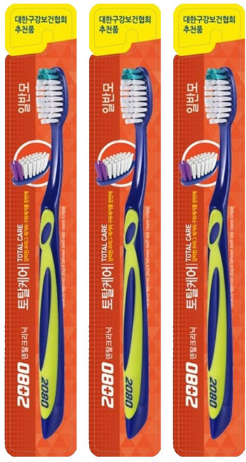 2080 토탈케어 칫솔 일반모, 3개, 1개입