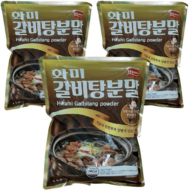 화미 갈비탕분말, 1kg, 3개