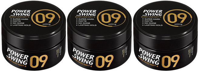 미쟝센 파워스윙 슈퍼 하드 매트 왁스 9, 80g, 3개