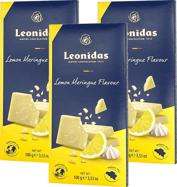 레오니다스 타블릿 레몬메링게 초콜릿, 100g, 3개