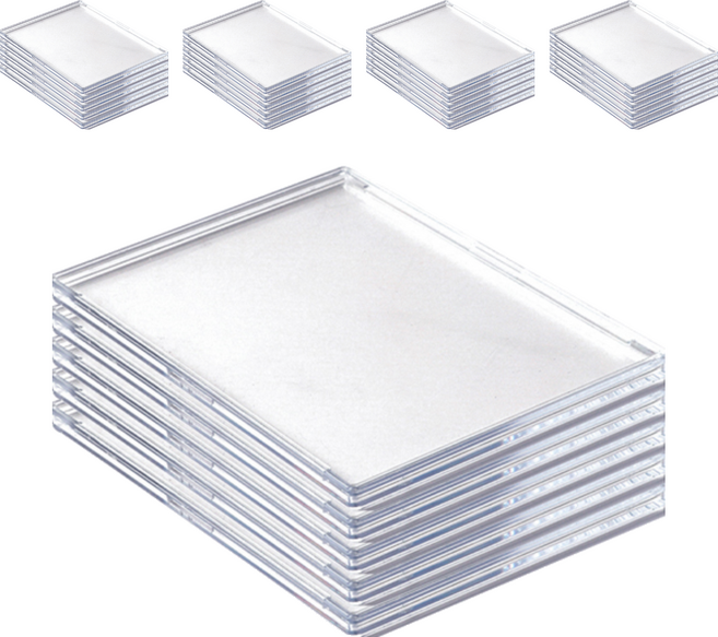 PYP 미니스냅 아크릴 카드 케이스, 25개, 투명