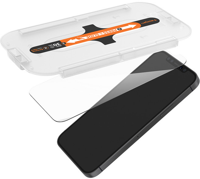 슈피겐 글라스tR슬림 이지핏 강화유리 액정보호 필름 트레이 제공 2매 AGL01801, 1세트