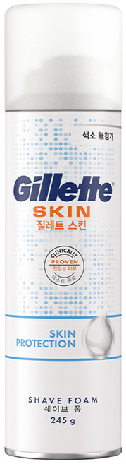 질레트 정품 스킨텍 쉐이빙 폼, 245g, 1개