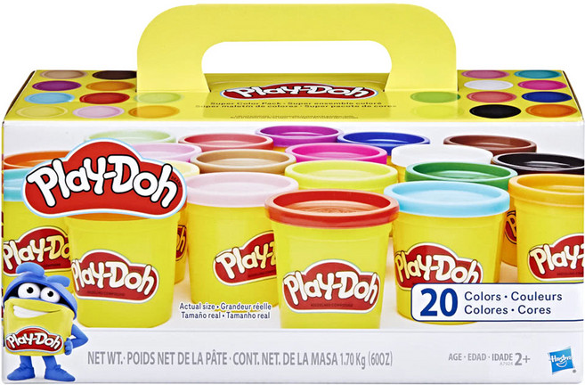 Hasbro 孩之寶 Play-Doh 培樂多 繽紛20色黏土組, 多色, 1.7kg, 1組
