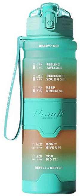 UPSTYLE Tritan 健身水壺, 松綠, 1個, 500ml