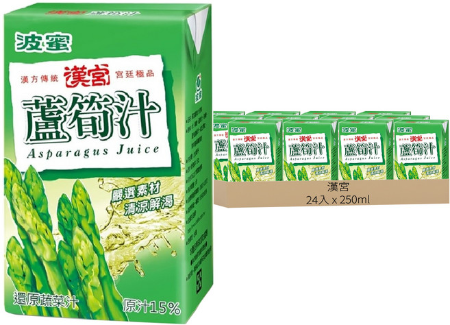 漢宮 蘆筍汁, 250ml, 24入