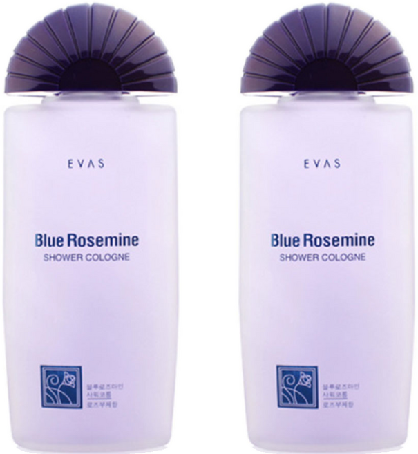 에바스코스메틱 블루 로즈마인 샤워코롱, 185ml, 2개