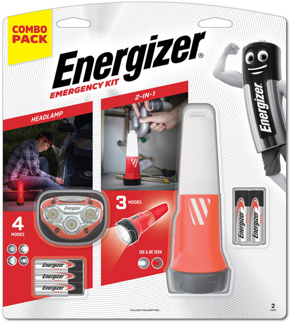 에너자이저 오토이멀전시 콤보팩(헤드랜턴 + 2in1라이트), 화이트, 1개