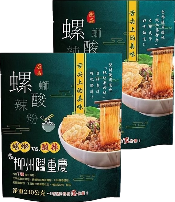 亟品 螺獅酸辣粉, 230g, 2包