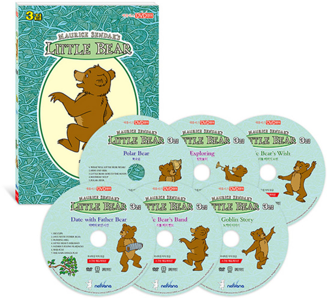 DVD 리틀 베어 3집 6종세트 LITTLE BEAR, 6CD