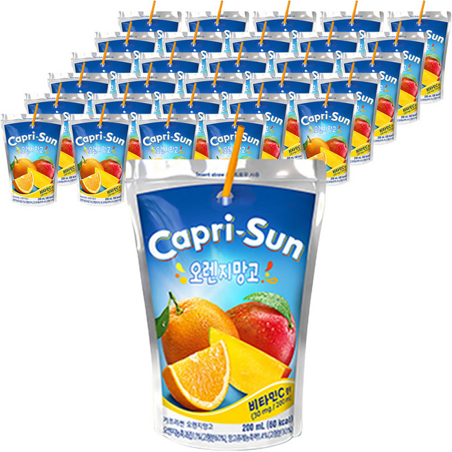 농심 카프리썬 오렌지망고, 200ml, 40개