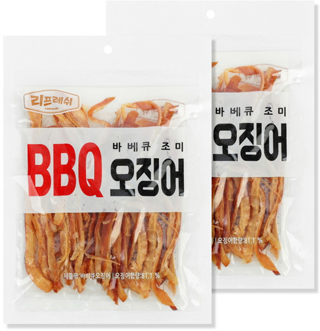 리프레쉬 바비큐 조미 BBQ 오징어, 200g, 2개