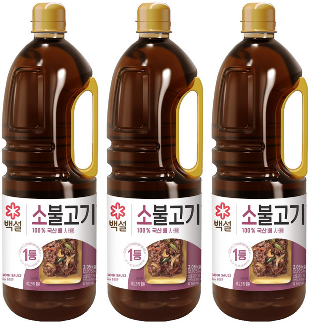 백설 소불고기양념, 2.05kg, 3개