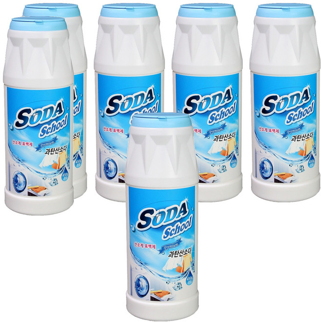 소다스쿨 프리미엄 과탄산 용기형, 450g, 6개