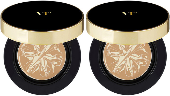 브이티코스메틱 프로그로스 콜라겐팩트 SPF 50+ PA++++, 21호베이지, 2개