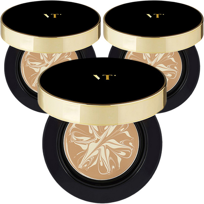 브이티코스메틱 프로그로스 콜라겐팩트 SPF 50+ PA++++, 21호베이지, 3개