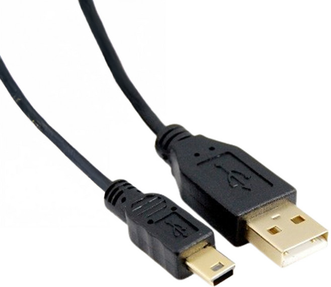 Cable 凱堡 USB 2.0 A公 Mini 5Pin 傳輸線, 3m, 黑色, 1條