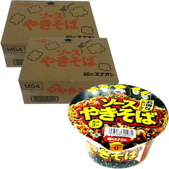 멘노스나오시 야끼소바 컵라멘 86g, 24개