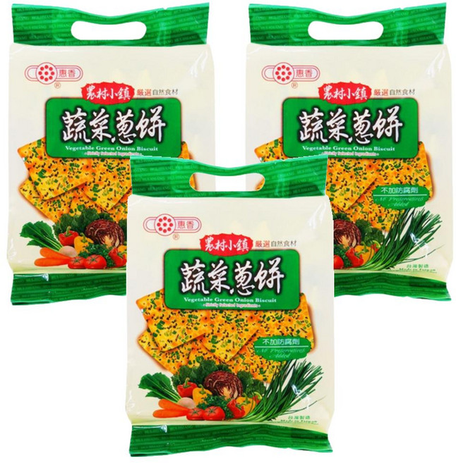 惠香 農村小鎮蔬菜蔥餅, 252g, 3袋