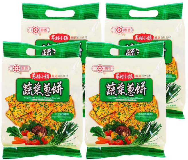 惠香 農村小鎮蔬菜蔥餅, 252g, 4袋
