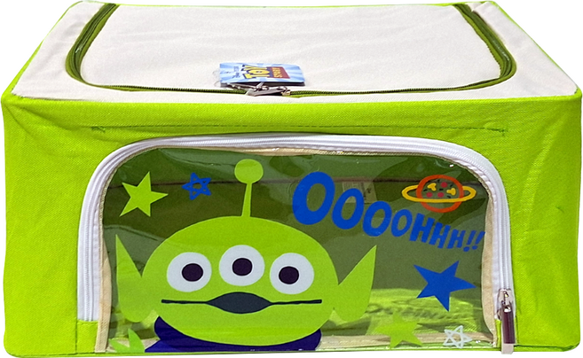收納王妃 玩具總動員 牛津布收納箱 三眼怪, 青綠色, 1個