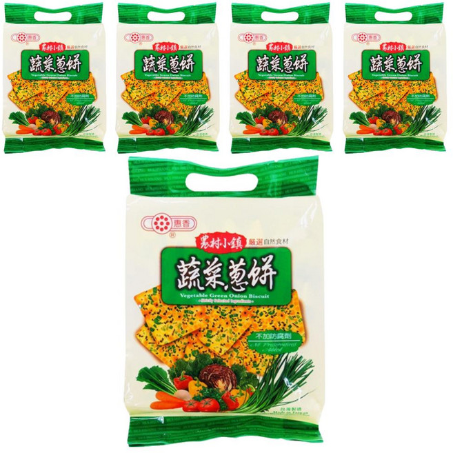 惠香 農村小鎮蔬菜蔥餅, 252g, 5袋