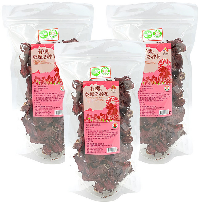 台東地區農會 有機乾燥洛神花, 3包, 225g