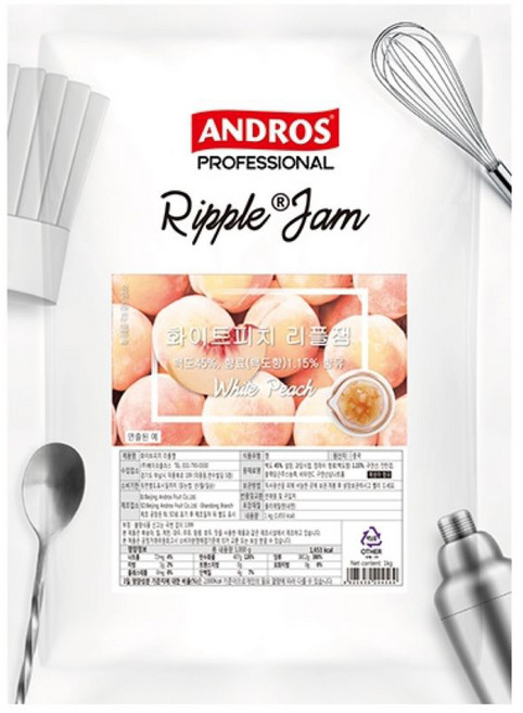 안드로스 화이트피치 리플잼, 1kg, 1개